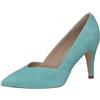 CAPRICE Donna Décolleté in Pelle con Tacco a Cono, Blu (Lt.Blue Suede), 38 EU