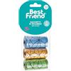 Best Friend - Sacchetti igienici per Cani Crystal, 60 Pezzi (3 Rotoli da 20 Sacchetti). Bustine Colorate per Escrementi Non profumate 27 x 30 cm.