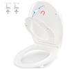 YEAUPE PRO Tavoletta WC Forma O con Riduttore Bambini e Chiusura Rallentata | Sedile con sgancio rapido e maniglia igienica, facile da pulire, installazione semplice, 44,6 x 37,2 cm per tutta la famiglia