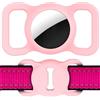 DLENP Airtag - Supporto per Collare per Cani, Silicone, per Il monitoraggio GPS, per Gatti e Gatti con Motivo osseo (1 Confezione (Rosa)