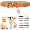PSPORT Collare Arancione XS per Cane con Campanellino, Collare in PU per Gatto con Campanellino, Morbido Collare Regolabile con Fibbia per Cagnolini Piccolissimi, XXS, Extra Piccolo, per Gattini, Cani