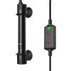 NICREW Riscaldatore Acquario 100 W, Riscaldatore per Acquario Sommergibile con Indicatore di Temperatura per Acquario Fino a 80 L, Termostato Acquario con Ventose