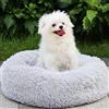 MDDK DY 70 cm Letto a Ciambella Morbido Grigio per Cani e Gatti di Taglia Media - Design Antiscivolo Lavabile in Macchina, Letto per Animali Domestici Calmante per Interni