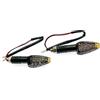 JZK 2pz 12V LED Indicatori di Moto forma a punta di freccia, Mini Frecce Moto Universali Indicatori di Direzione per Moto, Scooter, Quad, Cruiser, Moto Indicatori di Direzione a LED