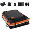 SOARS Box Tetto Auto, Portapacchi Auto Tetto Impermeabile, Antiscivolo e Rigido, per Veicolo con o senza Barre, con Chiusura e Striscie Riflettenti (600 L,Arancione)