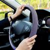KBRPEY Coprivolante Auto Brillante Tessuto Bling Antiscivolo Universale Protezione Volante Automobile Accessori Interni