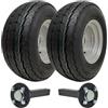 Parnells - Kit Rimorchio ad Alta Velocità - 1 Pneumatico 20.5x8.00-10 + 6.00x10 4/100 Cerchioni + 4 Mozzi M12 100 PCD e Fusi a Snodo 35x35-4 Strati Wanda P815, Marchio E, Diametro 520 mm, 412 kg