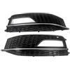 EEUNKT Griglia a nido d'ape compatibile con Audi A4 B8.5 S-Line S4 2012 2013 2014 2015, copertura della lampada fendinebbia, griglia paraurti anteriore, stile RS4 8K0807681(Silver)