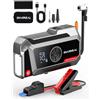 SHARMEAL Avviatore Batteria Auto con Compressore 250PSI, 10000A Booster Avviamento Auto (Tutti Gas/10.0L Diesel), Avviatore Emergenza Starter Batteria con Torcia a LED