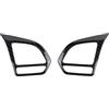 Muuoeou 2PZ Car Metal Copertura del Volante nel Fibra di Carbonio Trim Cornice Decorativa per MG ZS EV MG6 MG5 EZS 2018-2021 Accessori