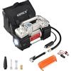 GSPSCN Compressore d'Aria Portatile 12V spegnimento Automatico 150Psi, Digitale per gonfiaggio Pneumatici a Doppio Cilindro Resistente per Auto, Camion, Biciclette, Camper, SUV, ECC.