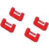 Msagkah 4 coperture in silicone per sedili posteriori, cinture di sicurezza per auto, morbide e durevoli, per sedili posteriori dell'auto, 4 coperture in silicone per sedili posteriori (rosso)