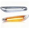 SANWAN Luci di posizione laterali dinamiche a LED compatibili con BMW Serie 1, 3 e 5 E36 E46 E60 E81 E90 X1 X3 X5, indicatori di direzione, luci sequenziali arancioni (2 pezzi)