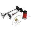 FreeTec, clacson ad aria compressa, 150 dB, 12 V, tromba doppia, clacson ad aria con compressore per moto, camion, auto, barche