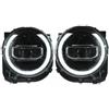 HTUHBCX Gruppo Faro Anteriore Per Jeep Per Renegade 2016-2021 Fari A LED Per Auto Fari Anteriori DRL Indicatori Di Direzione Gruppo Fari Gruppo Fari Anteriori(White Halo Only)
