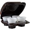 SGWEB professional 50 Contenitori KAFFEBox Porta Caffè da Asporto in Plastica con Coperchio Termico Vassoio per Trasporto 4 Caffè Ideale per Bar e Coffee Take Away