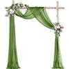 Ghope Arco per matrimonio, tenda trasversale, in tulle trasparente, per matrimonio, decorazione per fotografia, feste, matrimoni, cerimonie
