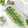 Dermalyx Tappeto da Bagno Passatoia a Forma di Foglia di Banano Verde, Grande Tappeto da Bagno a Forma di Foglia di Palma, Morbido in Microfibra Soffice Antiscivolo Lavabile Assorbente 114x50cm