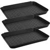 heavenlife Set di 3 Porta Scarpe, 35x27x2,8cm, Tappetino Scolapiatti Quadrato con Motivo Floreale, Vaschette Plastica, Vassoio per Ingresso, Cucina, Animali Domestici, Giorni di Pioggia e Stagione Neve