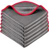 Meridiana® 6 Pezzi Panni in Microfibra di Carbonio 50x40 CM 400GSM per Pulizia Vetri, Auto, Cucina - Assorbenti Senza Tracce