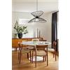 bamyum Lampada Vertigo 100% Metallo Nero 50cm, Lampada a Sospensione Vertigo Vintage Luci per Interni, Lampadario Moderno Soggiorno Camera da Letto Ristorante, Lampada a Sospensione Vertigo Moderna