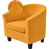 WJHDWYD Copripoltrona Convertibile a 1 Posto Copripoltrona Chesterfield Elasticizzato 2 Pezzi Tinta Unita Morbido Tessuto Antiscivolo con Coprisedile(Or)