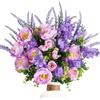 Minnhua Fiori Finti per Decorazioni Fiori artificiali Viola Fiori di Seta