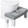 Cnwinu Sgabello da WC, sgabello tozzo per bagno, sgabelli per cacca con funzione massaggiante, per alleviare la stitichezza per adulti, poggiapiedi antiscivolo, adatto per adulti e bambini (grigio)