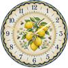 Generic Orologio da parete con limoni, rustico, margherite, api, estivo, giallo, silenzioso, per camera da letto, ufficio, classe, studio, stanza, decorazione, 30 x 29 cm