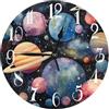 Mexpekil Orologio da Parete Decorativo per la Casa, Galassia Spazio Esterno Sistema Solare Universo Cielo Stellato 25,4 cm Orologio da Parete Silenzioso a Batteria per Camera da Letto Cucina Soggiorno