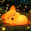 Euakee Luce Notturna a Forma di Volpe, Lampada a Forma di Volpe, Luce Notte Ricaricabile Touch, Lampada da Letto in Silicone per Bambini, Regalo per Decorazione Camera per Bambina, Ragazzo