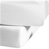 fleuresse 1115-1000 Lenzuolo con Angoli Elasticizzati, 100% Cotone, 100x220 cm, Colore: Bianco