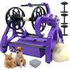 AUTUMFLATGAO Filatoio Elettrico per Lana Con Interruttore a Pedale E 3 Bobine, Avvolgitore Di Filato Compatto Con Funzione Di Rotazione in Avanti E Indietro, Velocità Regolabile, Capacità Di 120 G Purple