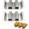 xtemtoamz Supporto per Taco in Acciaio Inox, Porta Taco Strumento Gadget da Cucina Vassoi Panini, Contenitori Salsicce, Supporti Scaffale Cibo Messicano, Feste di Famiglia Bambini, 2 Pezzi