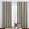 PONY DANCE Tende Oscuranti per Interni Tenda Camera da Letto con Anelli Termica Isolante Freddo Curtains Soggiorno Moderne 2 Pezzi L 200 x A 210 cm, Sabbia