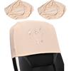 Generic Copri Poggiatesta Impermeabile per Sedia da Ufficio Copri Poggiatesta Elasticizzato per Sedie da Ufficio Protezione per Mobili per Sedie da Computer con Schienale Alto 2 Pezzi Beige
