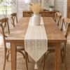 xtemtoamz Runner per Il Tavolo, Table Runner,Tovaglia Stretta In Cotone E Lino, In Stile Boho, Country E Rustico, Lavabile, Adatto per Matrimoni, Cucine E Decorazioni da Tavola, 25 X 180 CM, Beige