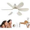JIABAOZ Ventilatore Da Soffitto Con Luce E Telecomando, 40 Watt, 3 Temperature Di Colore, Diametro 520 Mm, Con Telecomando, Adatta Per Camere Da Letto, Cucine, Balconi E Soggiorni (#02,-)