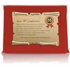 ATS Incisione Targhe & Timbri Targa Compleanno Personalizzabile con Nome, Cognome, Data e Dedica - Idea Regalo Originale per Uomo e Donna - Targa Ricordo per Festeggiare un Compleanno Importante (Rosso, 50 Anni)