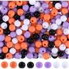 SUNNYCLUE Informazioni su 1200 PZ 6mm Halloween Kit di Perline Distanziatrici Perline in Resina Acrilico Arancione Viola Nero Bianco Pony Distanziatore Rotondo Perline RonDellse Sciolte per Creazione