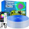 TENDIST RGB Striscia LED Neon Esterno, IP68 Flessibile Strisce LED da Esterno Bluetooth con Smart App e Telecomando, 24V Neon Strip con Sinc Musicale per Giardino, Balcone, Terrazza, Bar (10M)