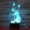 YTDZLTD Illusione Ottica 3D Lampada Gatto Luce Notturna 16 Colori Mutevoli Telecomando USB Potere Toccare Cambiare LED Lampada da Tavolo Bambini Compleanno Natale Regalo