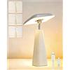 HARPER LIVING Lampada da tavolo ricaricabile, luce da comodino a fungo con tocco magnetico e regolazione dell'intensità, lampada da scrivania portatile a LED con batteria per camera da letto