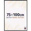 Dutch Frame Factory - Cornice 75x100 cm Nero Opaco - Plastica | Vetro acrilico antiriflesso, Montaggio a parete, Adatta per foto, poster o puzzle, Made in Holland