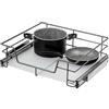 bremermann Cassetto telescopico Larghezza 60 cm con ripiano, con Guide telescopiche, cassetto Estraibile Ideale per Cucina e Bagno, in Metallo (Grigio)