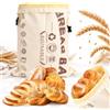 WOKICOR Sacchetto pane cera d'api XL 32x42 cm in cotone biologico, riutilizzabile e lavabile, ideale per pane, baguette, frutta e verdura, mantiene freschi i prodotti da forno