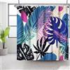 Bovlleetd Pianta Astratta Tenda da Doccia 152x183cm Acquerello Bohemian Tropicale Botanico Mid-Century Decorazione Impermeabile Lavabile in Poliestere Tende da Bagno con 10 Ganci per Vasca da Bagno