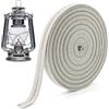 Okoss Stoppino da 10 m, per lampade a olio, 12 mm, in cotone piatto, stoppino a petrolio, stoppino di ricambio per torcia da giardino, lanterna, lampada a petrolio, illuminazione