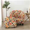 WJHDWYD Copripoltrona Elasticizzata, Chesterfield 2 Pezzi, Cuscino Separato Universale - Lavabile Fodera per Soggiorno Bar Reception (B5)