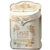 Baoblaze Cassetta Vintage da Parete Europea Ornamento in Ferro per Ricevere Lettere Conservare Documenti Abbellire Muro E Organizzare Spazio Adatta a Giardino Corridoio, Bianco